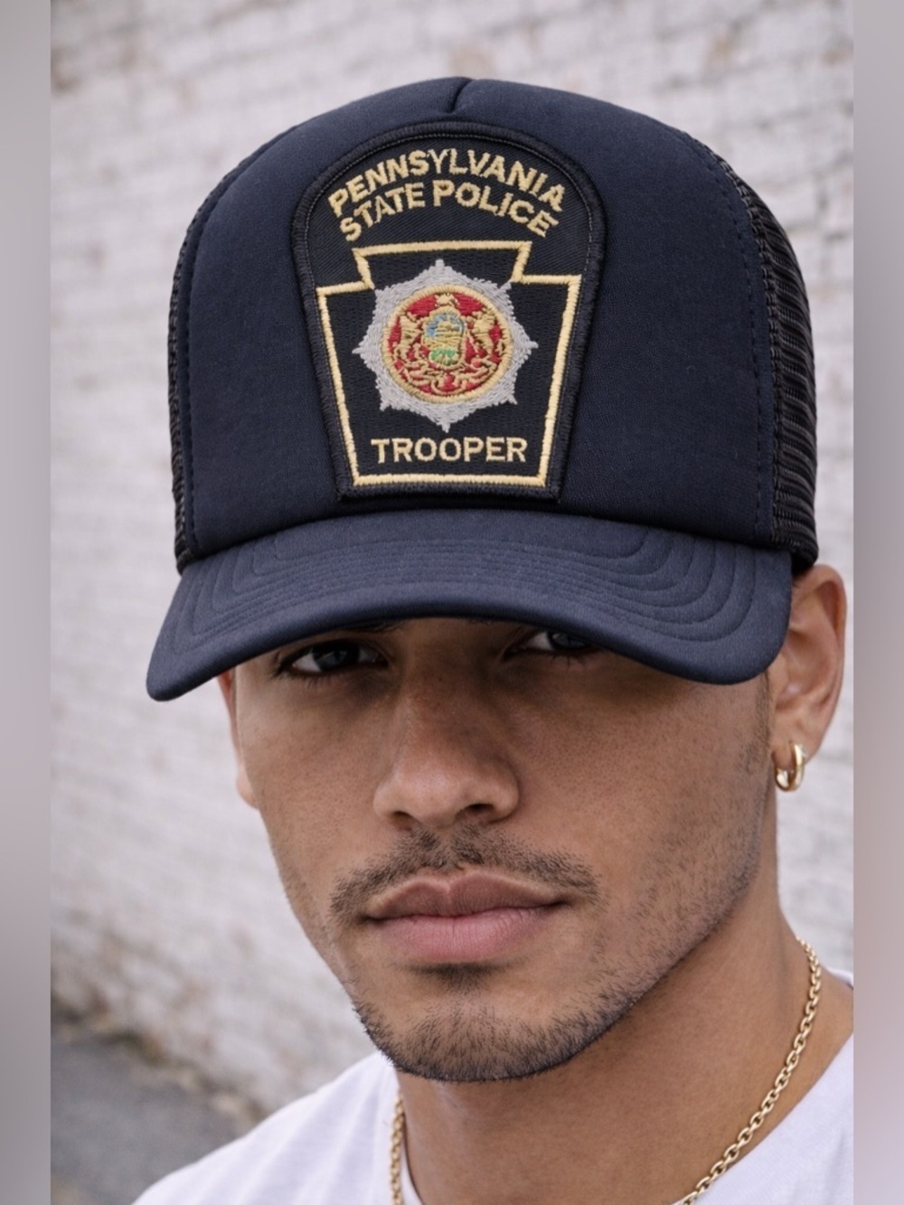 Pennsylvania State Police Trooper Trucker Snapback Hat Cap Mesh Back Adjustable